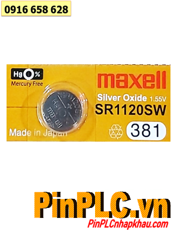 MAXELL SR1120W; Pin đồng hồ 1.55v Silver Oxide Maxell SR1120SW _Pin 391 |HÀNG CÓ SẲN